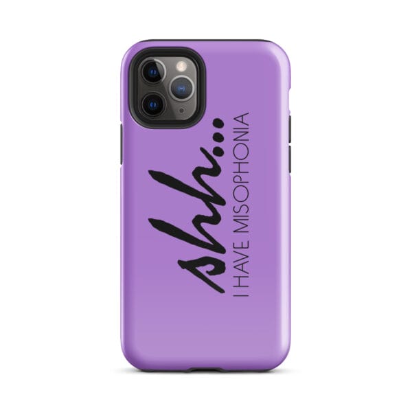 Shh… I Have Misophonia Tough Case for iPhone® (Purple) - Image 3