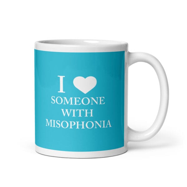 I ♥ Someone With Misophonia Mug (Blue) - Image 2