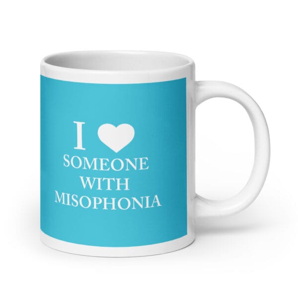 I ♥ Someone With Misophonia Mug (Blue)