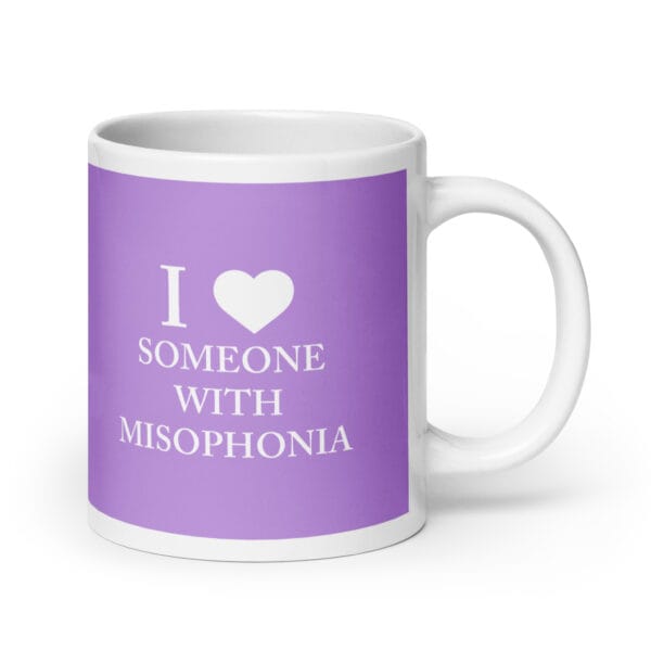 I ♥ Someone With Misophonia Mug (Purple) - Image 4